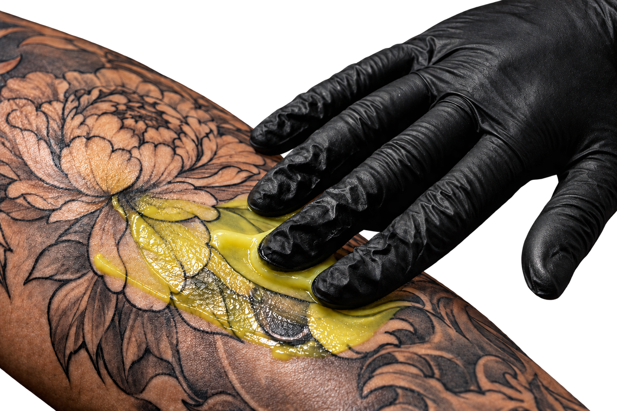 DERMIRACLE tattoo balm in a studio environment